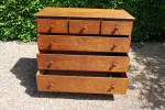 Beautiful 19th century solid English oak chest of drawers by renowned makers Gillows