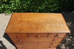 Beautiful 19th century solid English oak chest of drawers by renowned makers Gillows