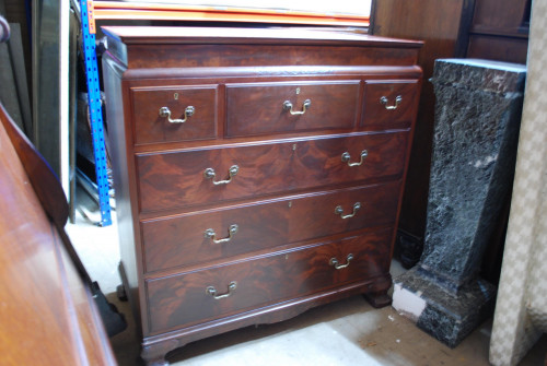 Manner of Robert Lorimer, an Arts and Crafts Whytock & Reid Mahogany Tallboy