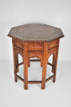 An Anglo-Indian teak and inlaid occasional table, circa 1900.
