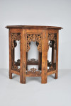 An Anglo-Indian inlaid teak occasional table, circa 1900.