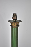 Early 20th century enamelled and gilt-enriched columnar table lamp