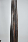 Pair of wooden column lamps