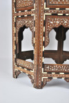 Profusely decorated octagonal Anglo Indian hoshiarpur table.  Indian, late 19th century.