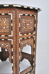 Profusely decorated octagonal Anglo Indian hoshiarpur table.  Indian, late 19th century.