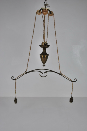 19th century rise and fall light fitting