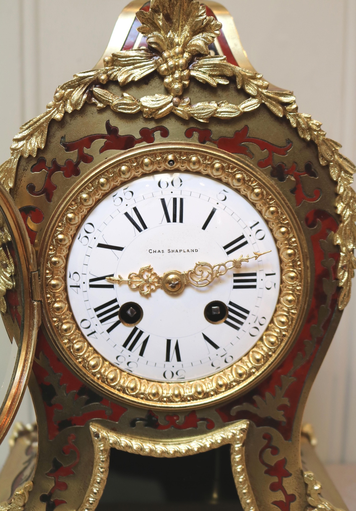 French Inlay Clock WORBOYS ANTIQUES & CLOCKS