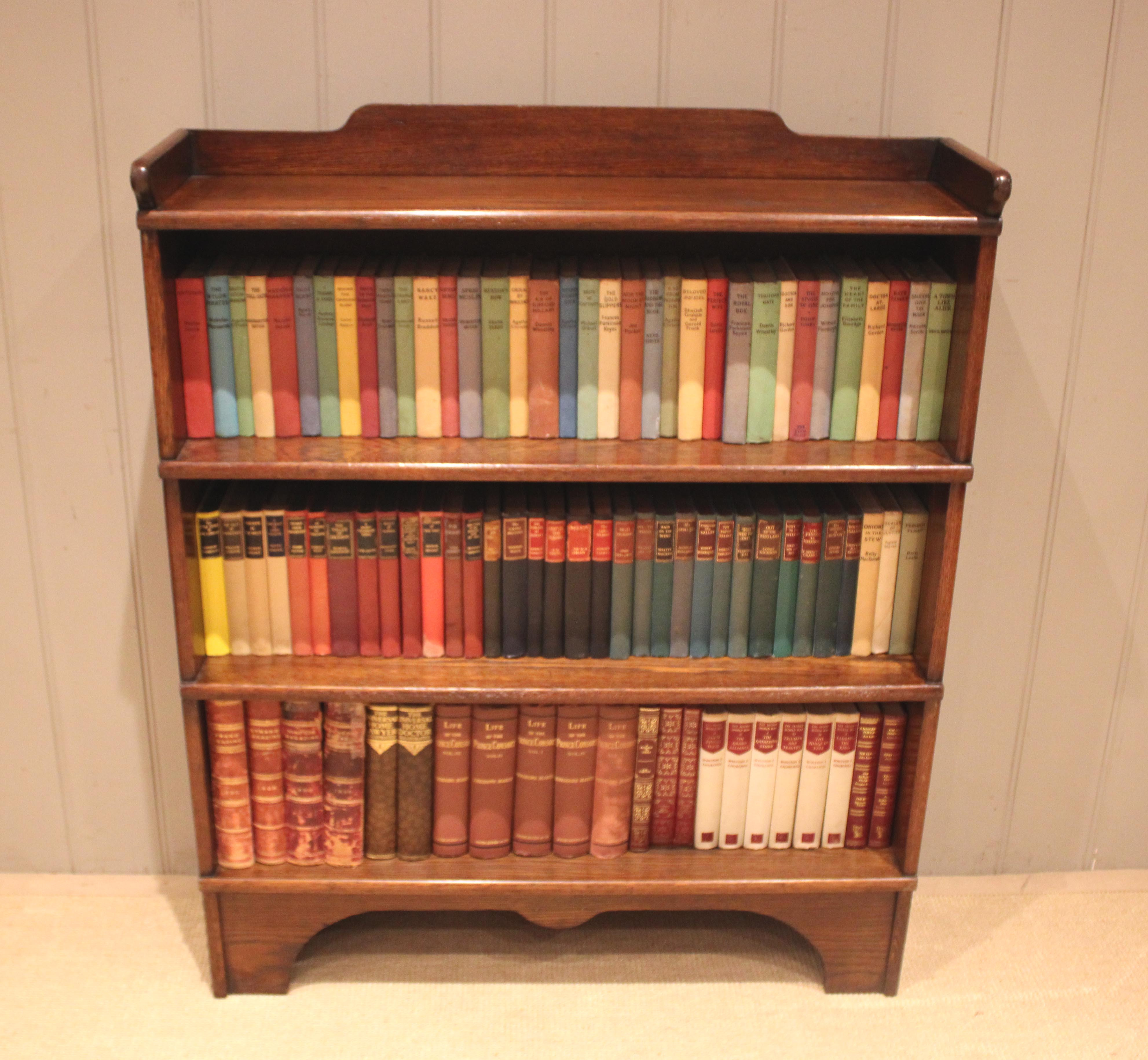 Three tier Solid Oak Stacking Open Bookcase