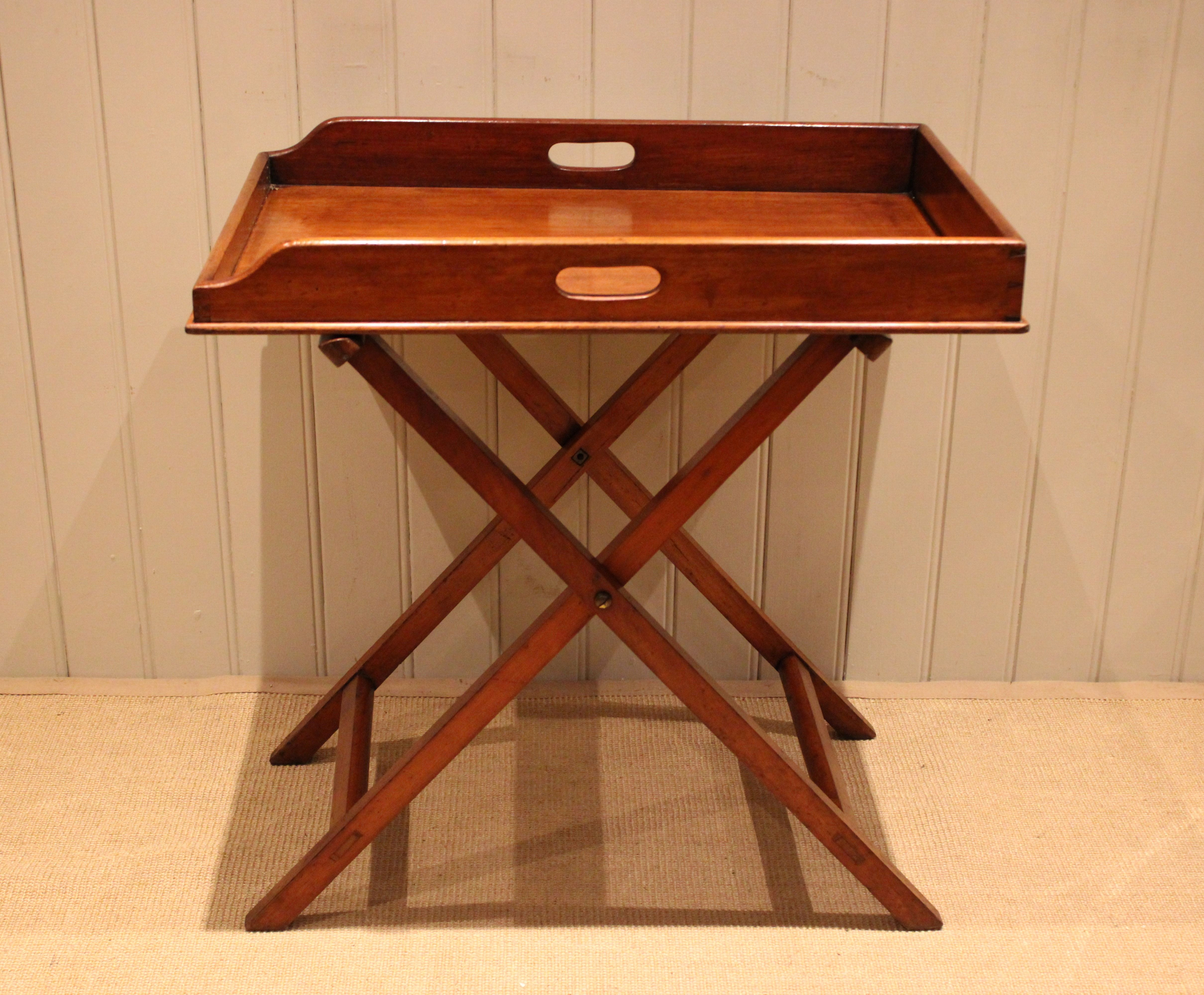 Late 19th Century Mahogany Butlers Tray On A Stand