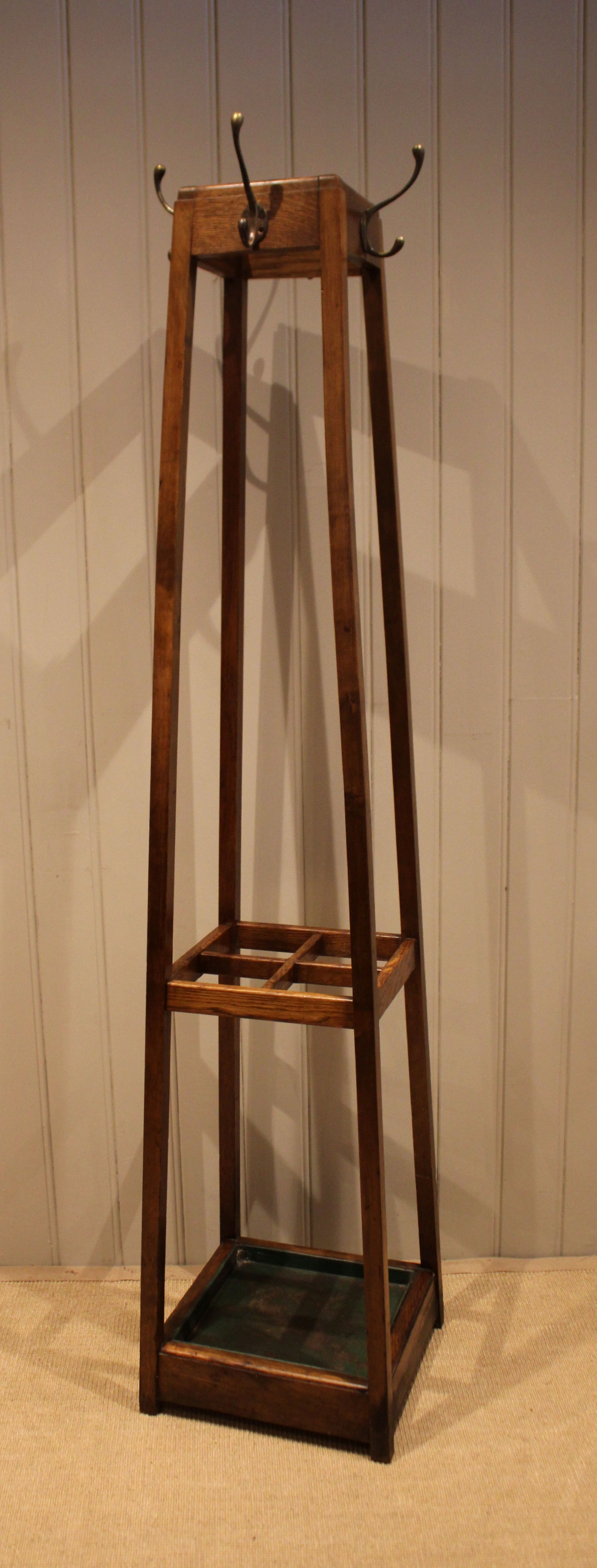 Oak Coat & Hat Stand