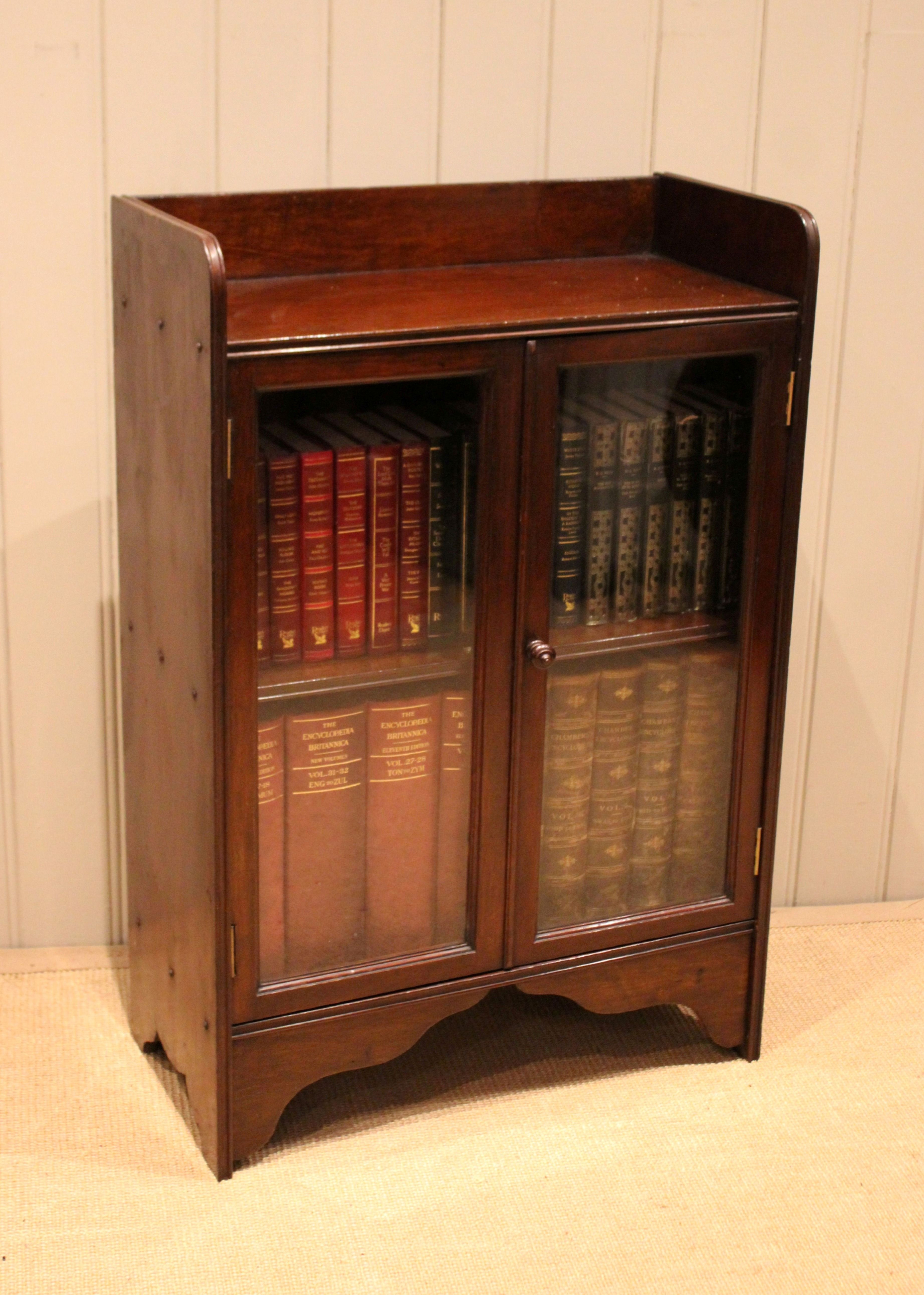 Small Glazed Mahogany Bookcase