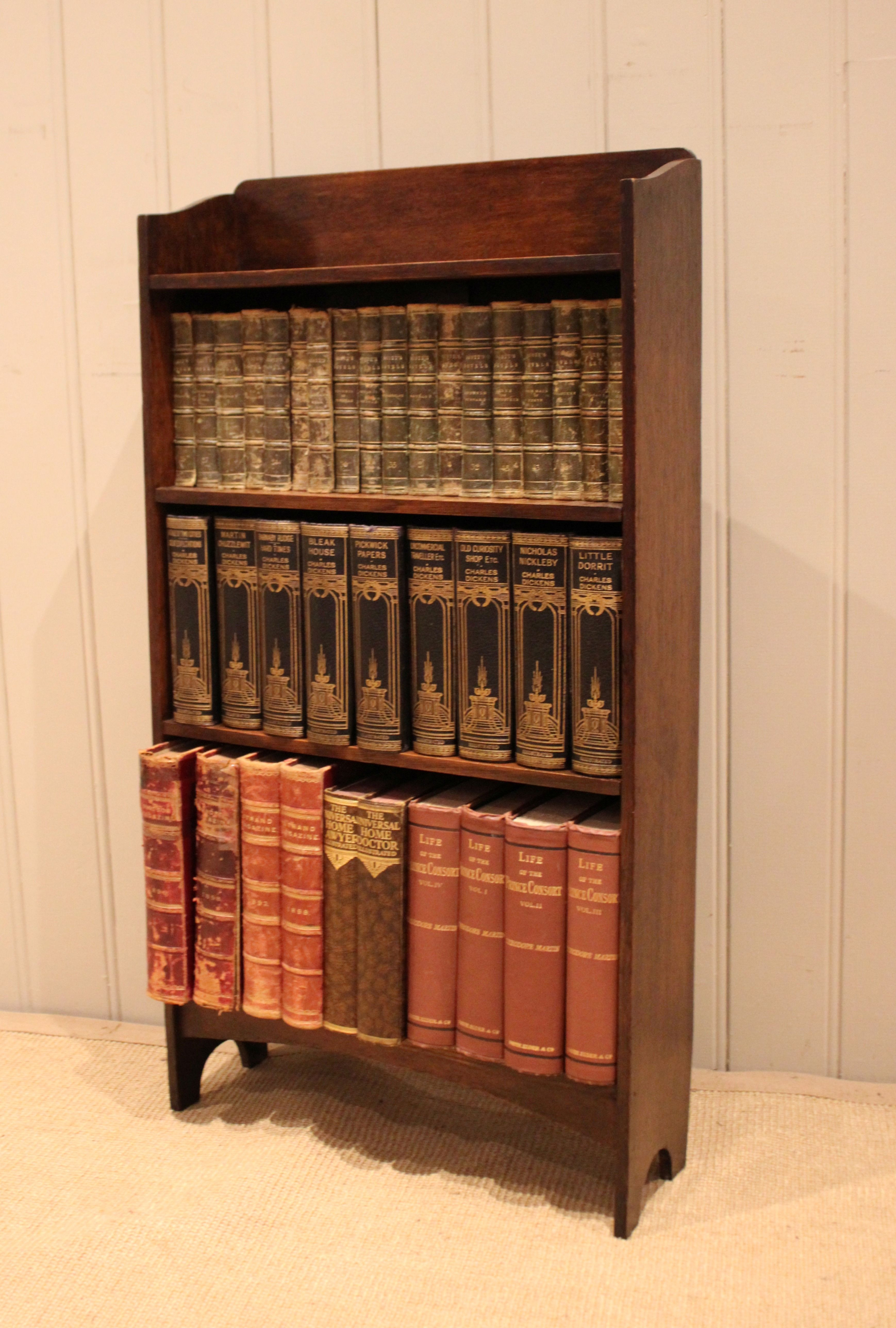 Small Solid Oak Open Bookcase