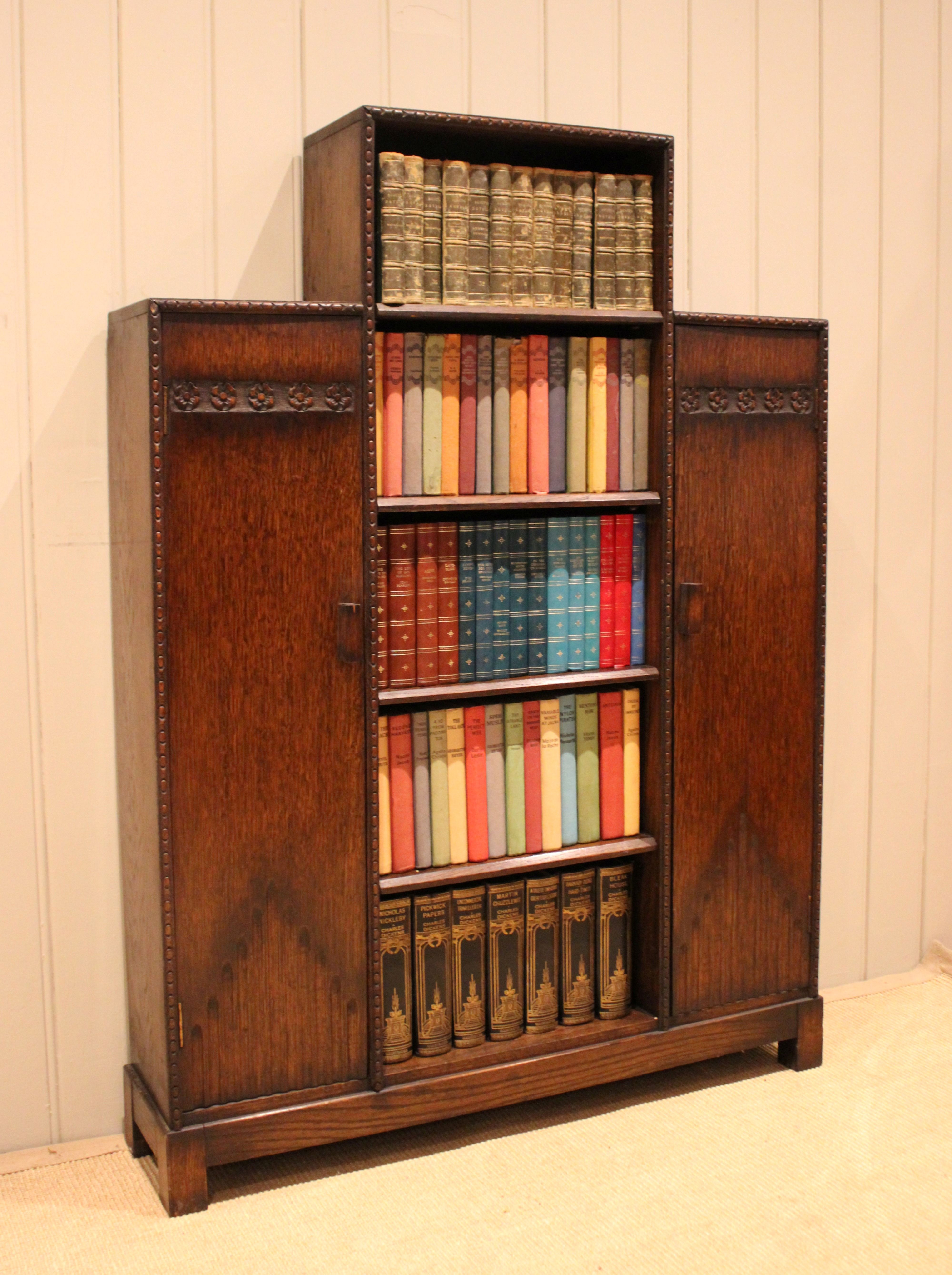 Oak Art Deco Cabinet Bookcase