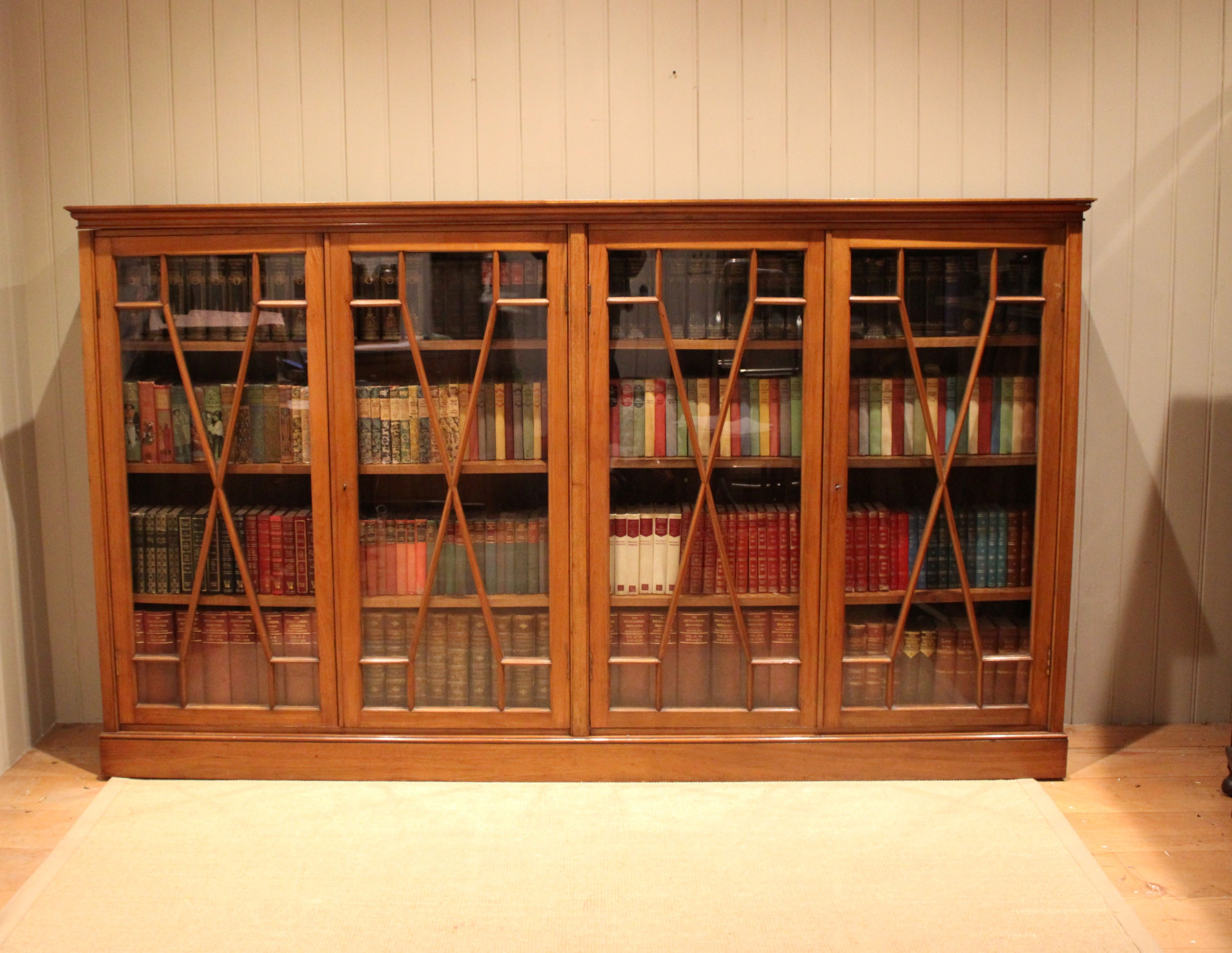 Substantial Walnut Edwardian Library Bookcase