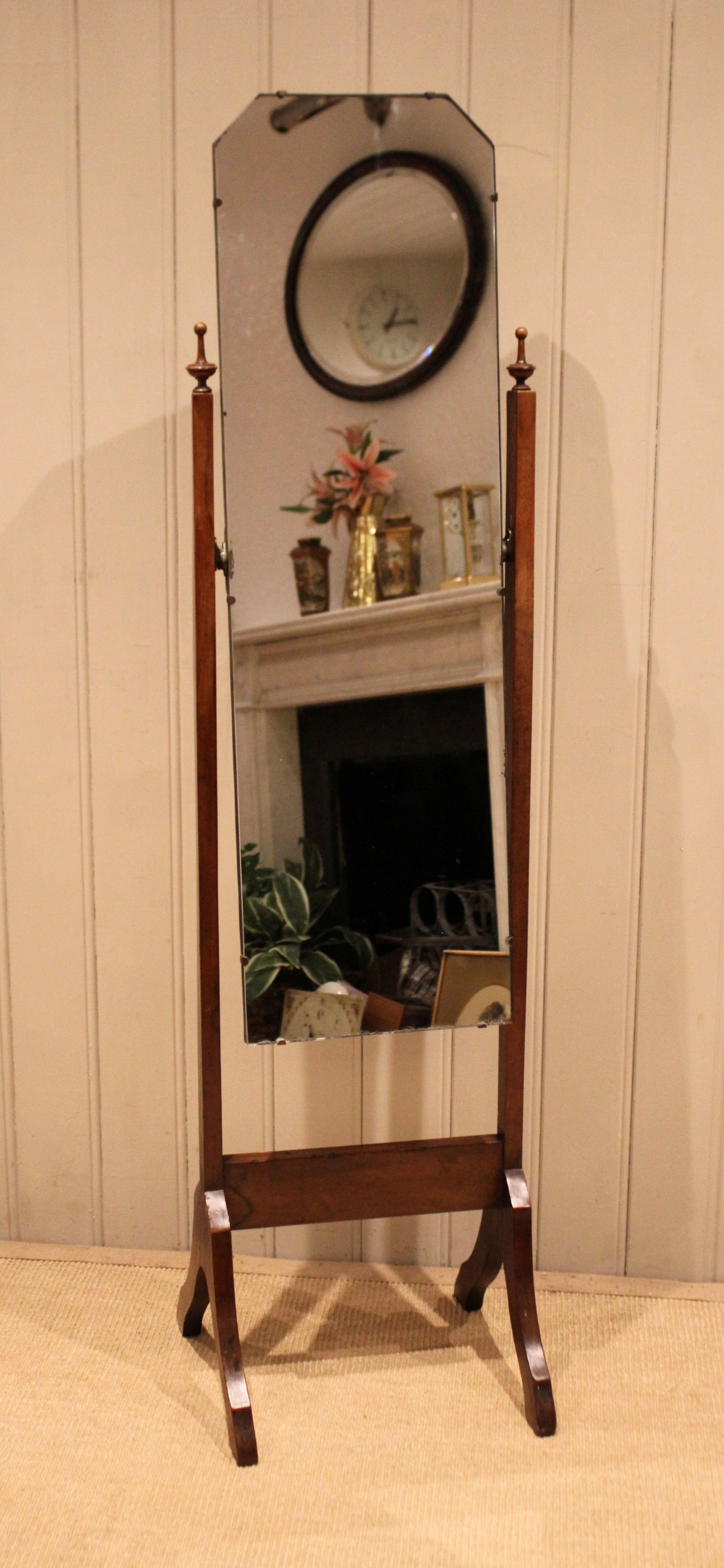 Oak Framed Cheval Mirror