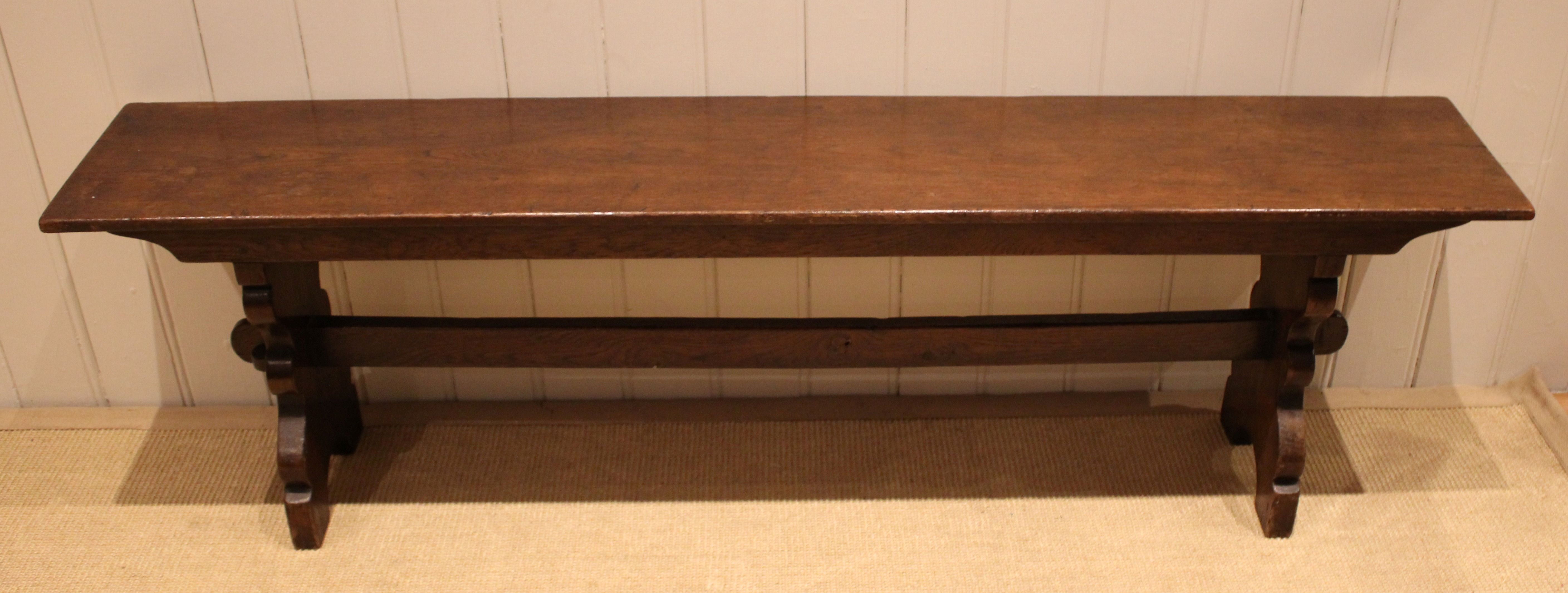 Solid Oak Farmhouse Bench