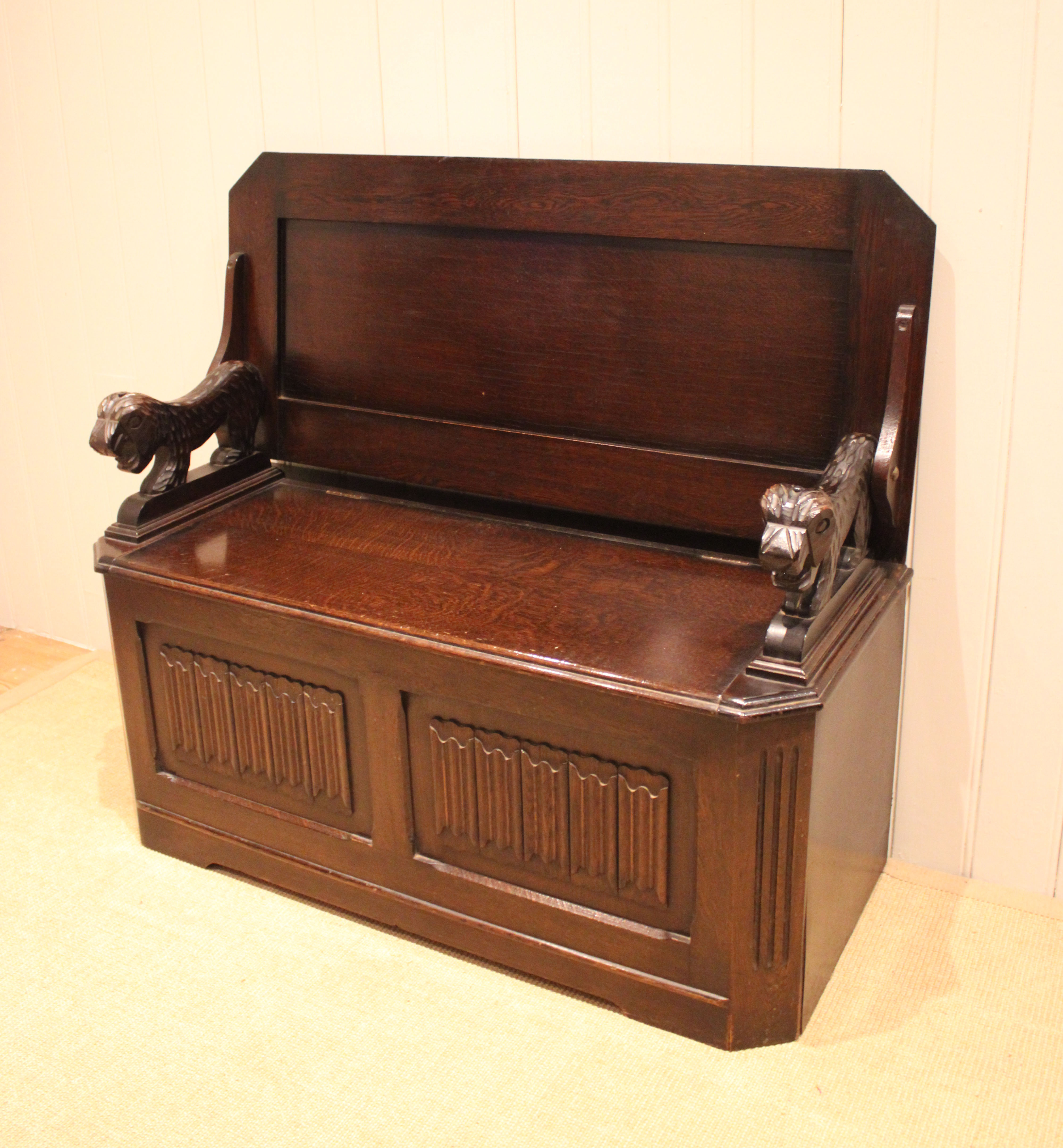 Dark Oak Monks Bench