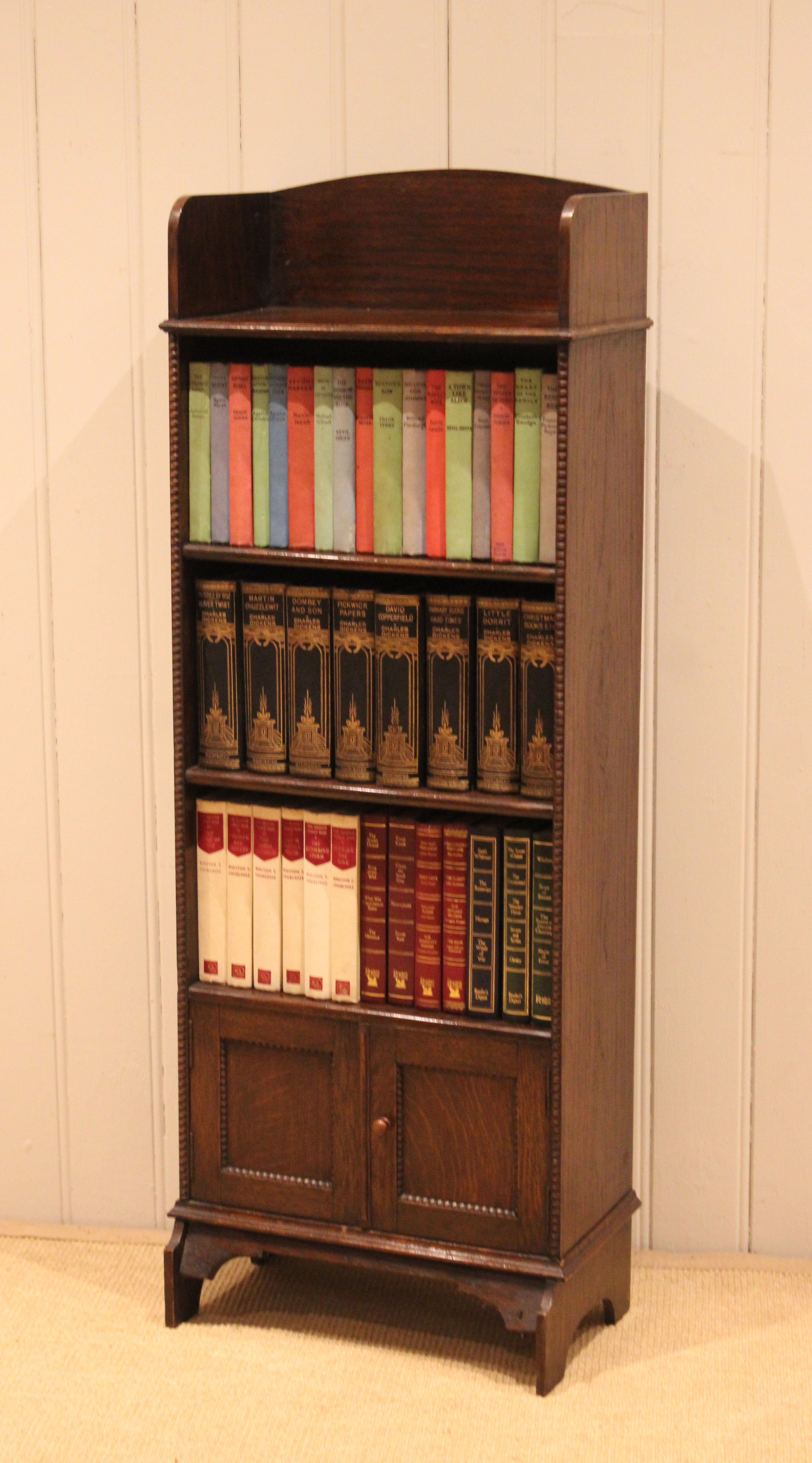 Oak Beaded Edge Open Bookcase