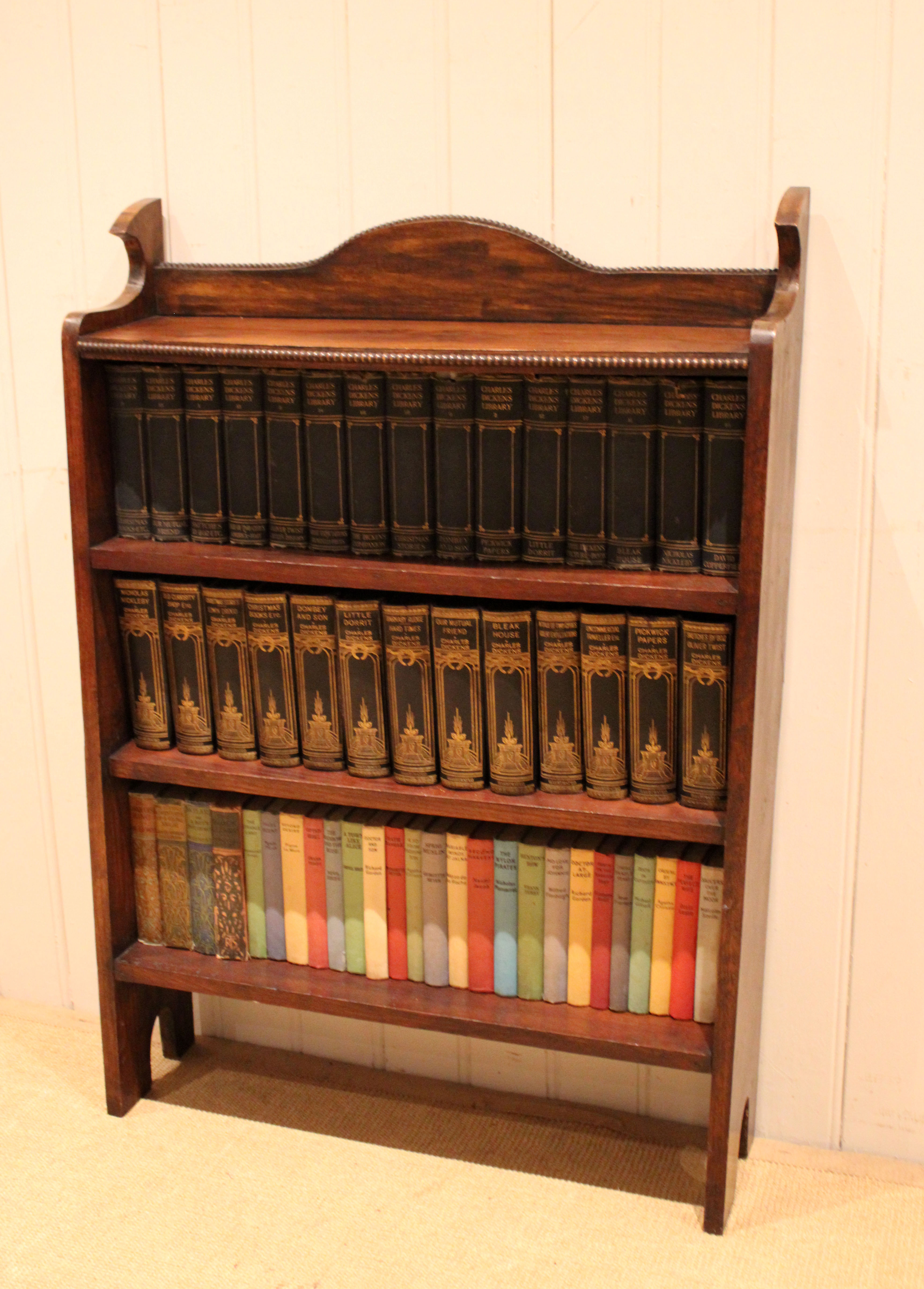 Oak Beaded Edge Open Bookcase