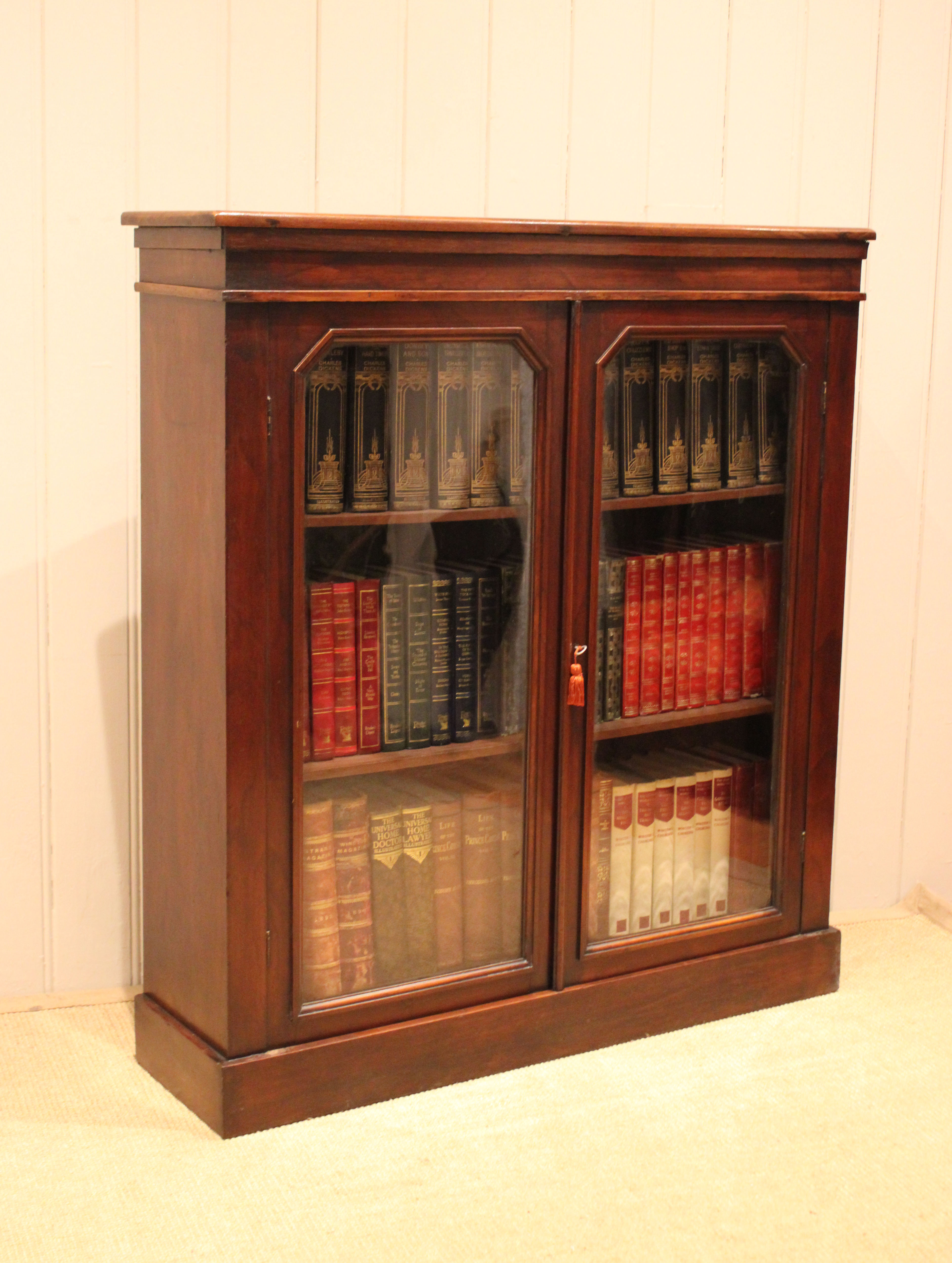 Late 19th Century Mahogany Glazed Bookcase