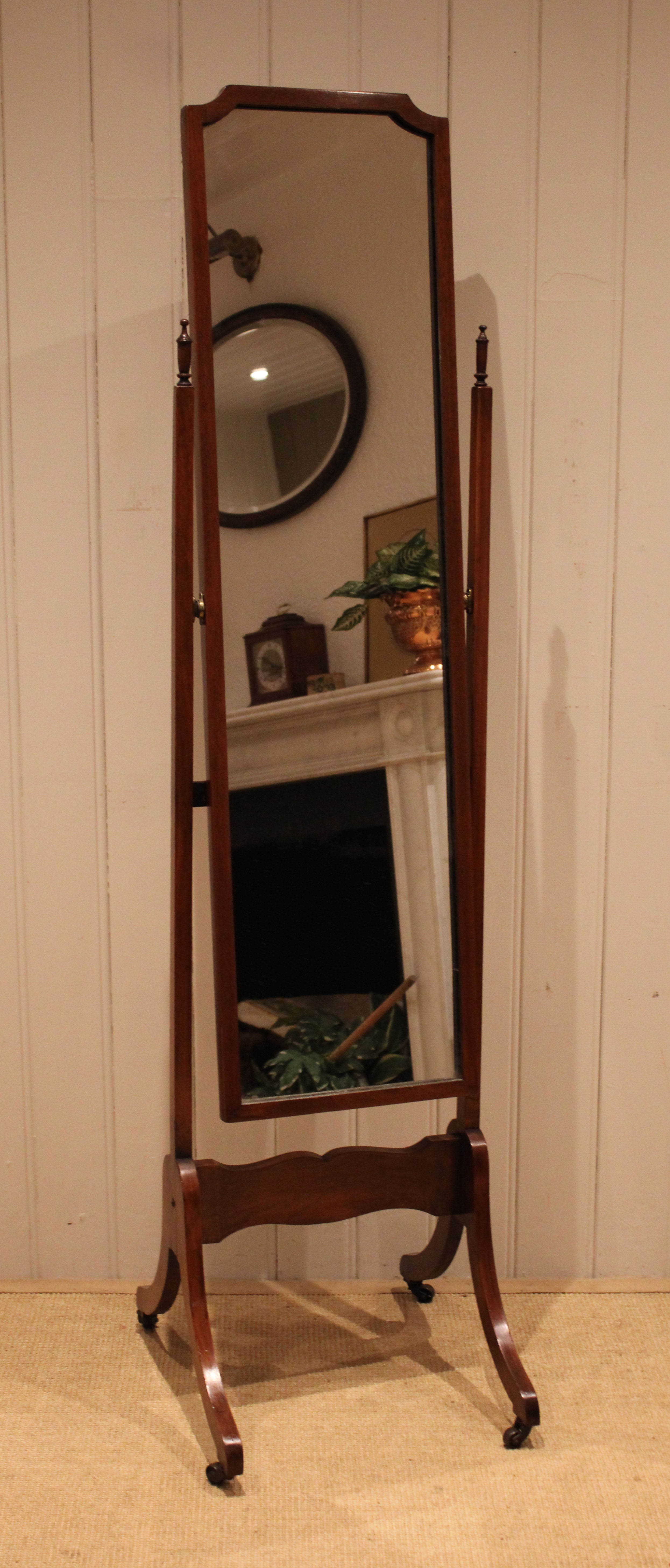 Mahogany Cheval Mirror