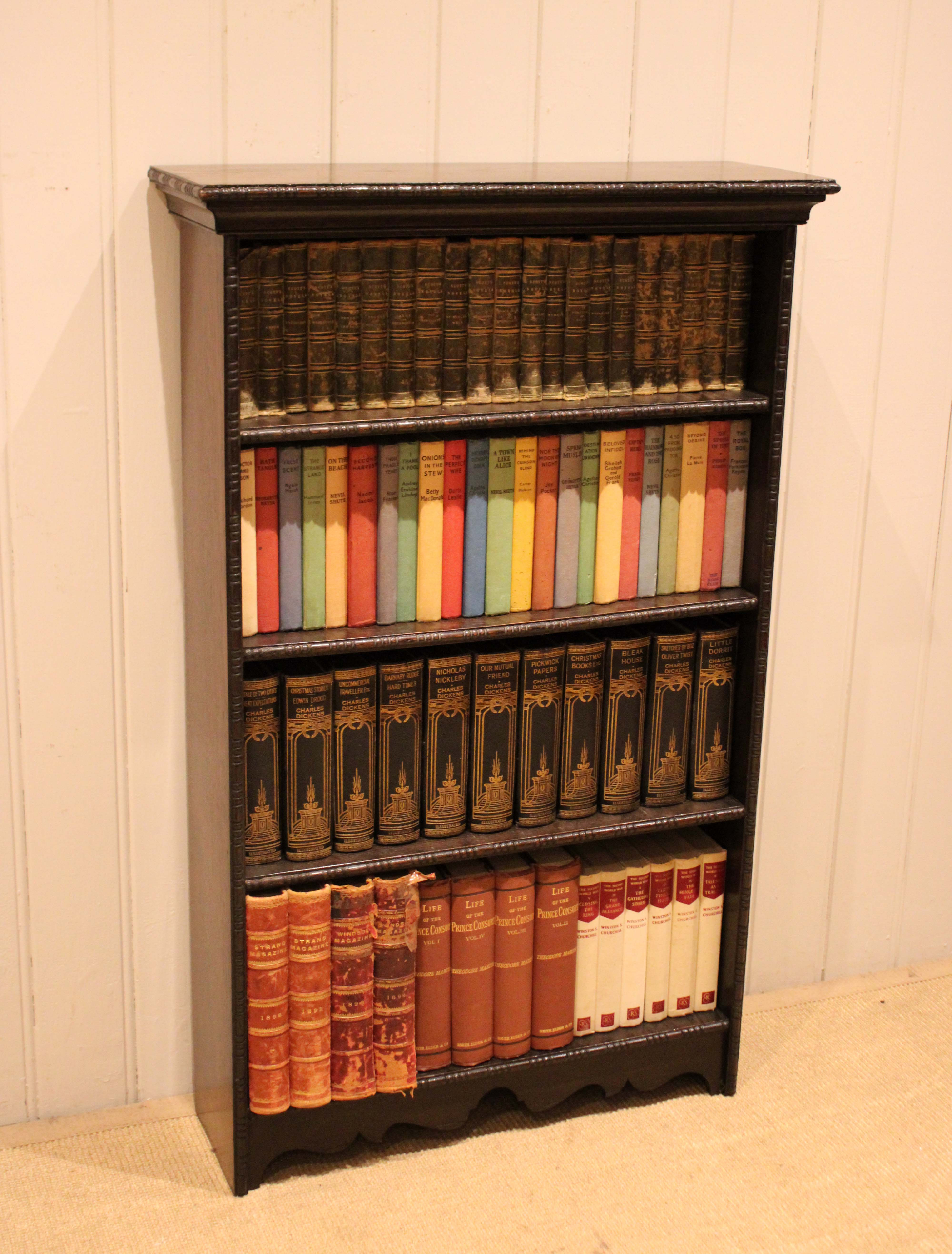 Oak  Beaded Edge Open Bookcase