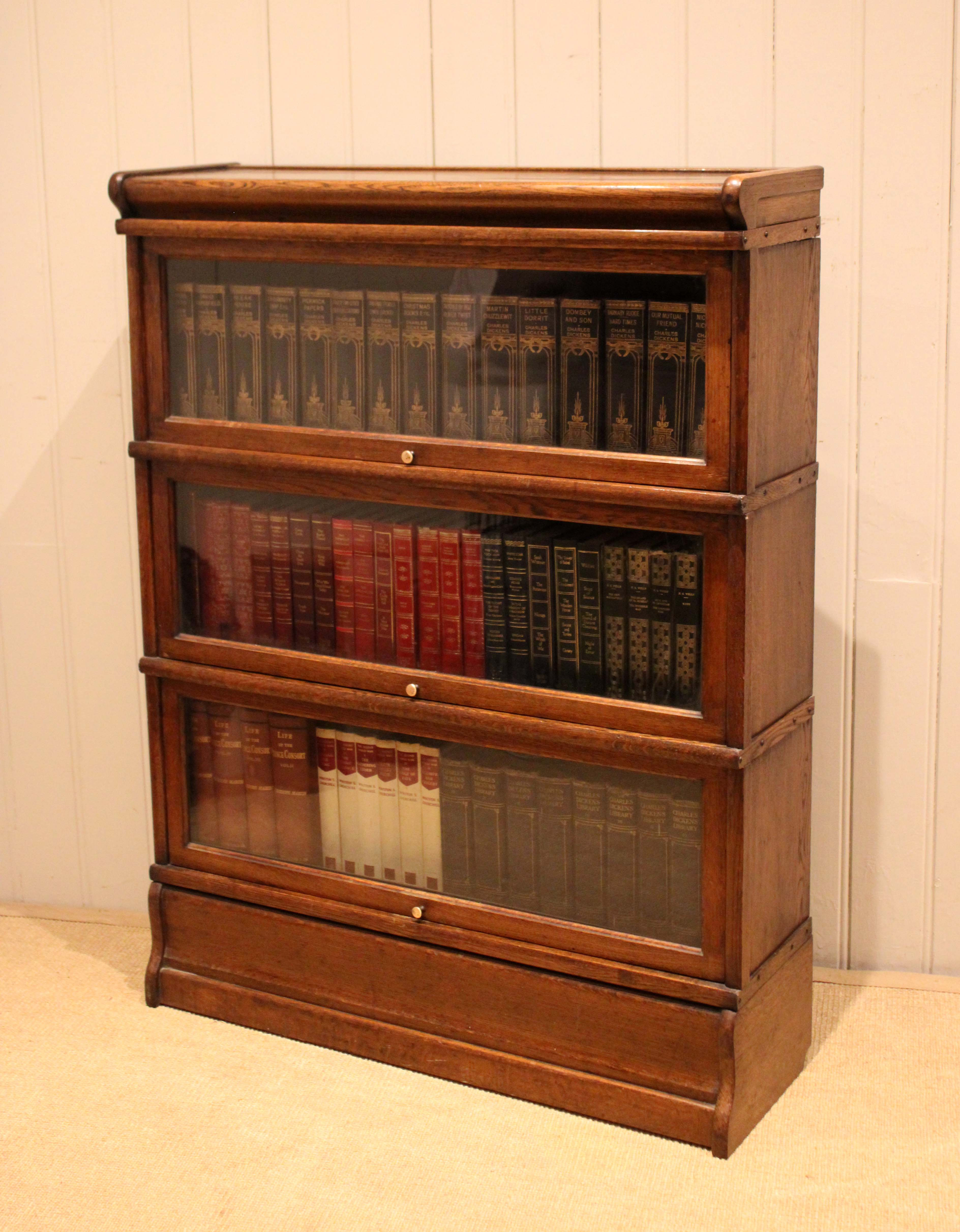 Solid Oak Globe Wernicke Glazed Bookcase