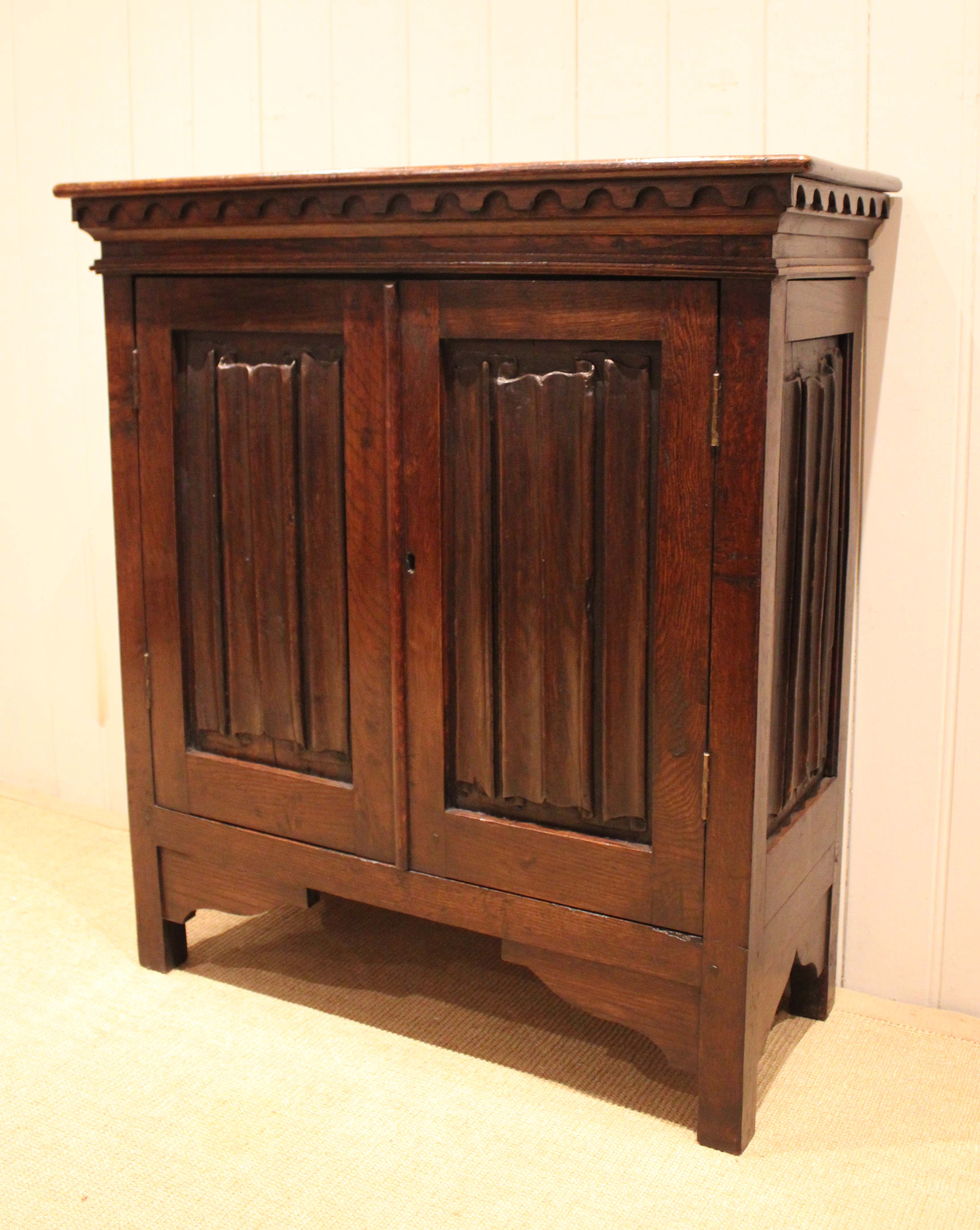 Mid 19th Century Solid Oak Side Cabinet