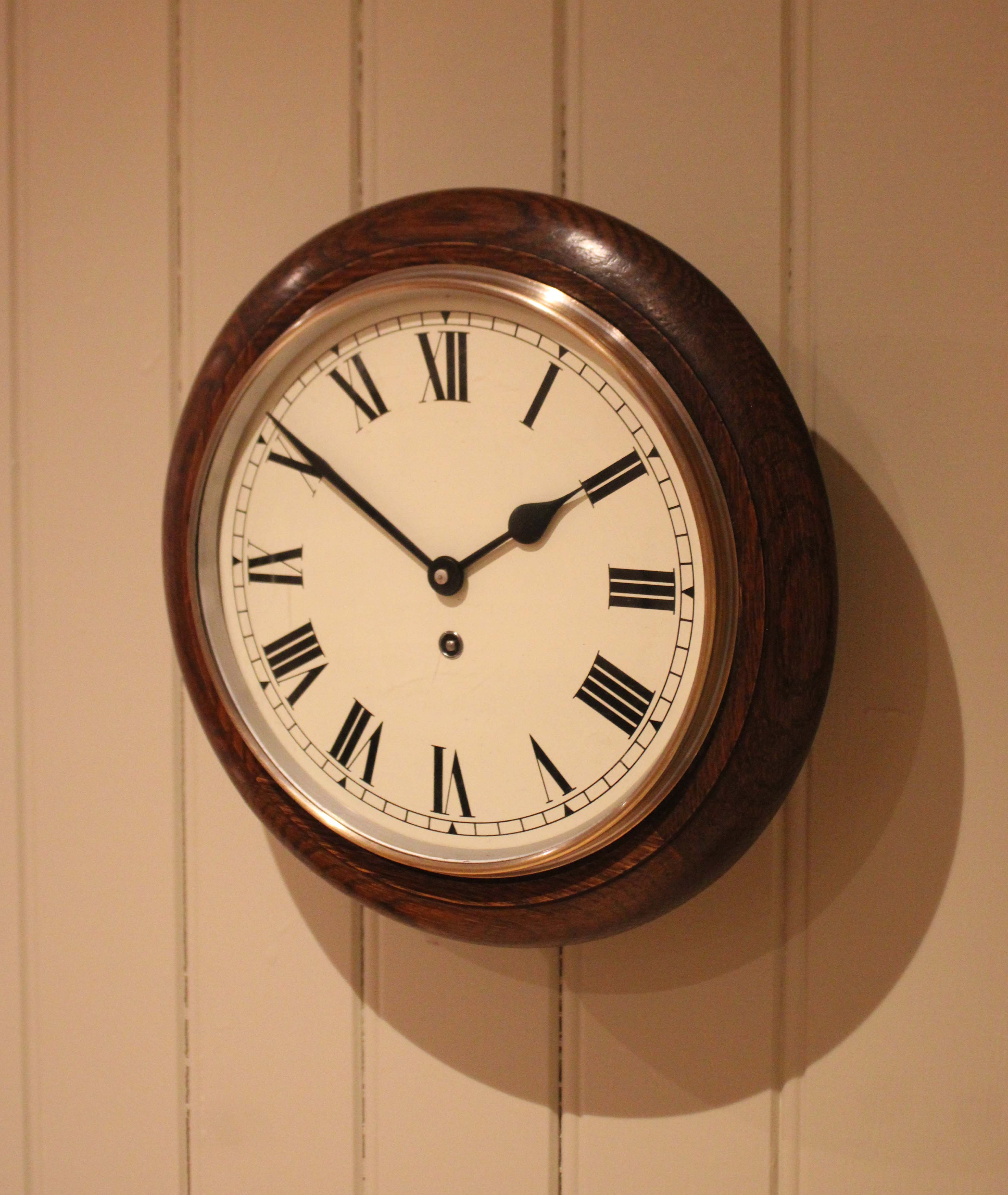 Early 20th Century Oak Dial Clock