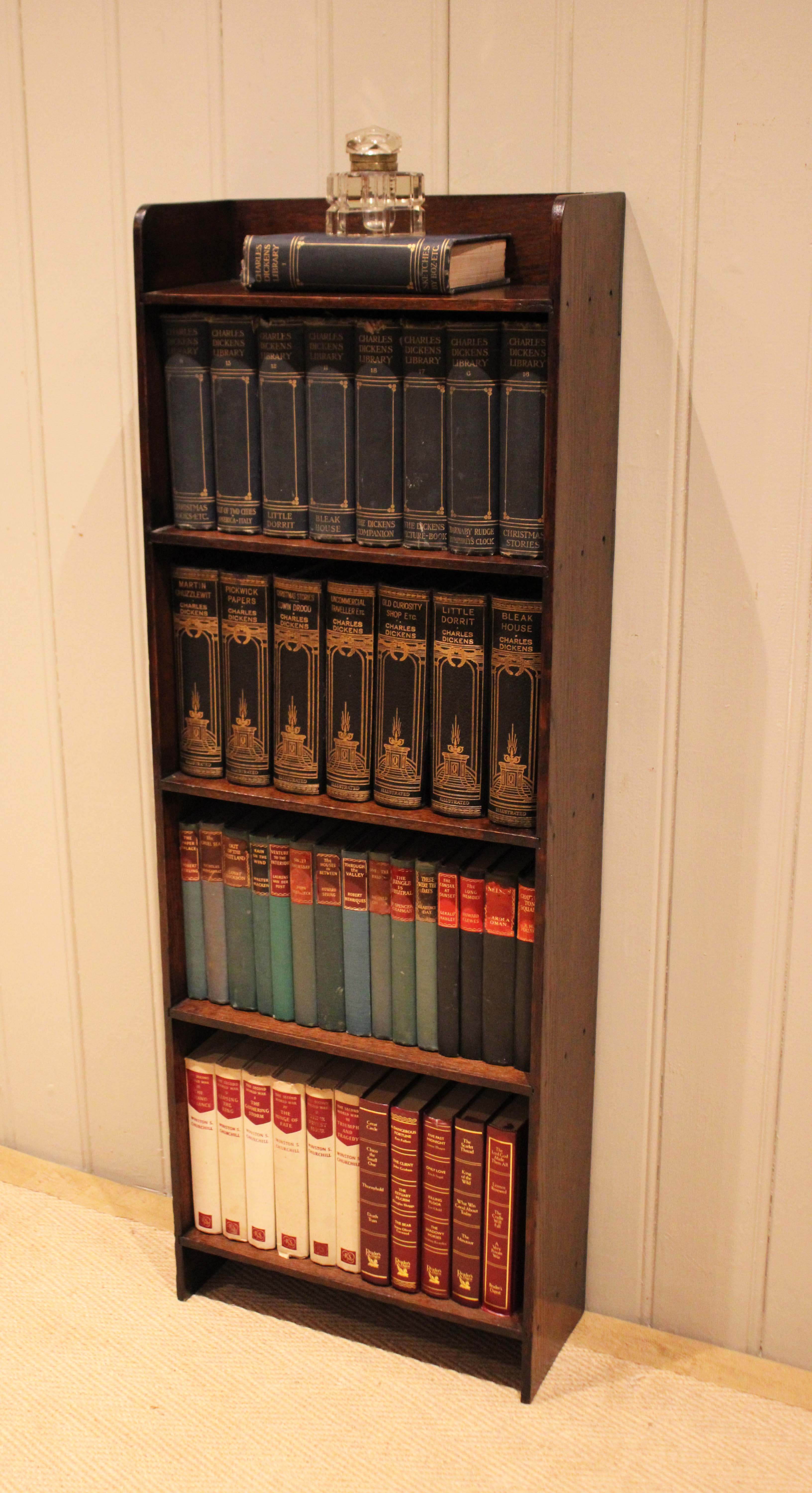 1920's Oak Open Bookcase