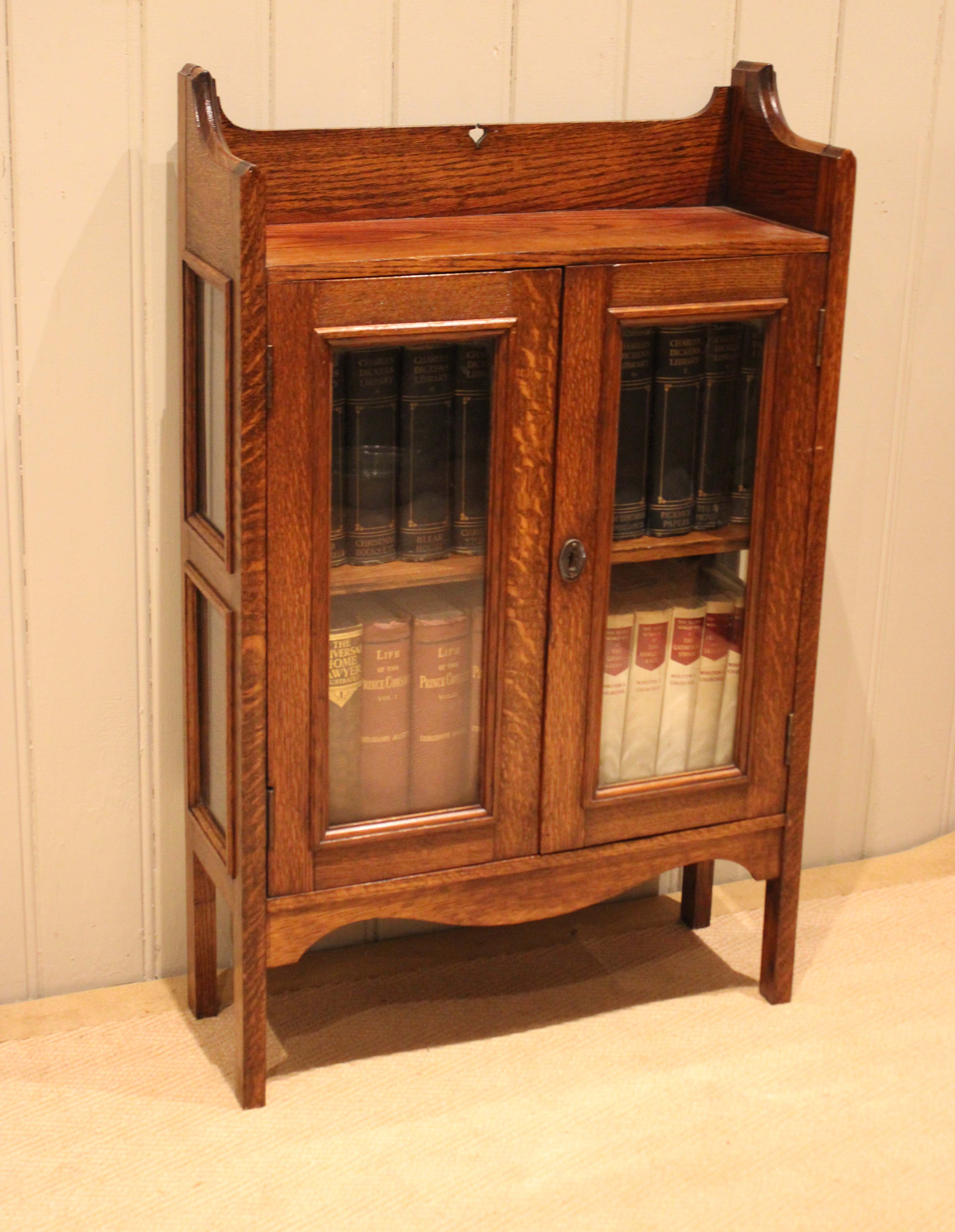 Small Arts & Crafts Glazed Bookcase