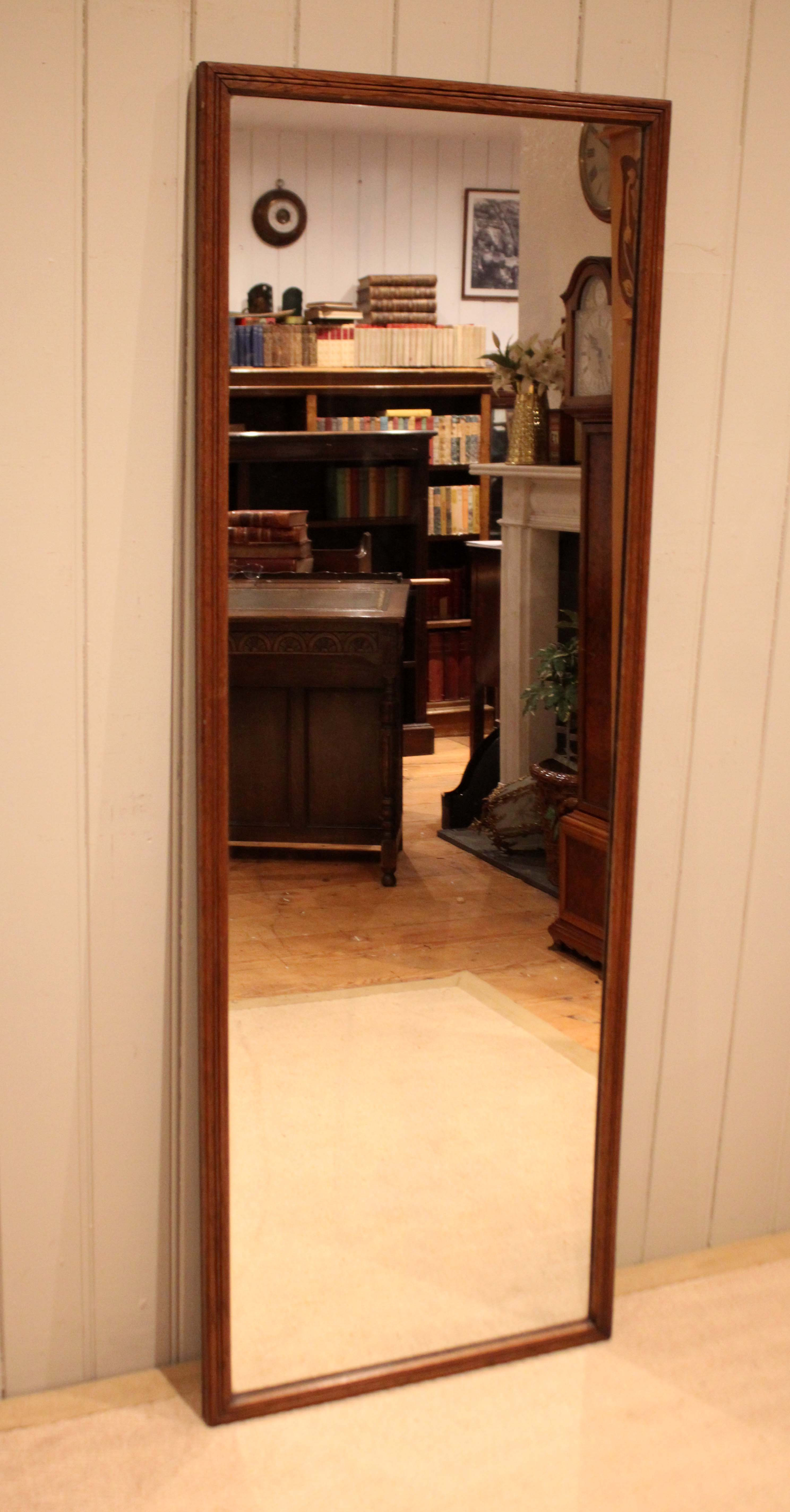 Large Oak Full Length Mirror