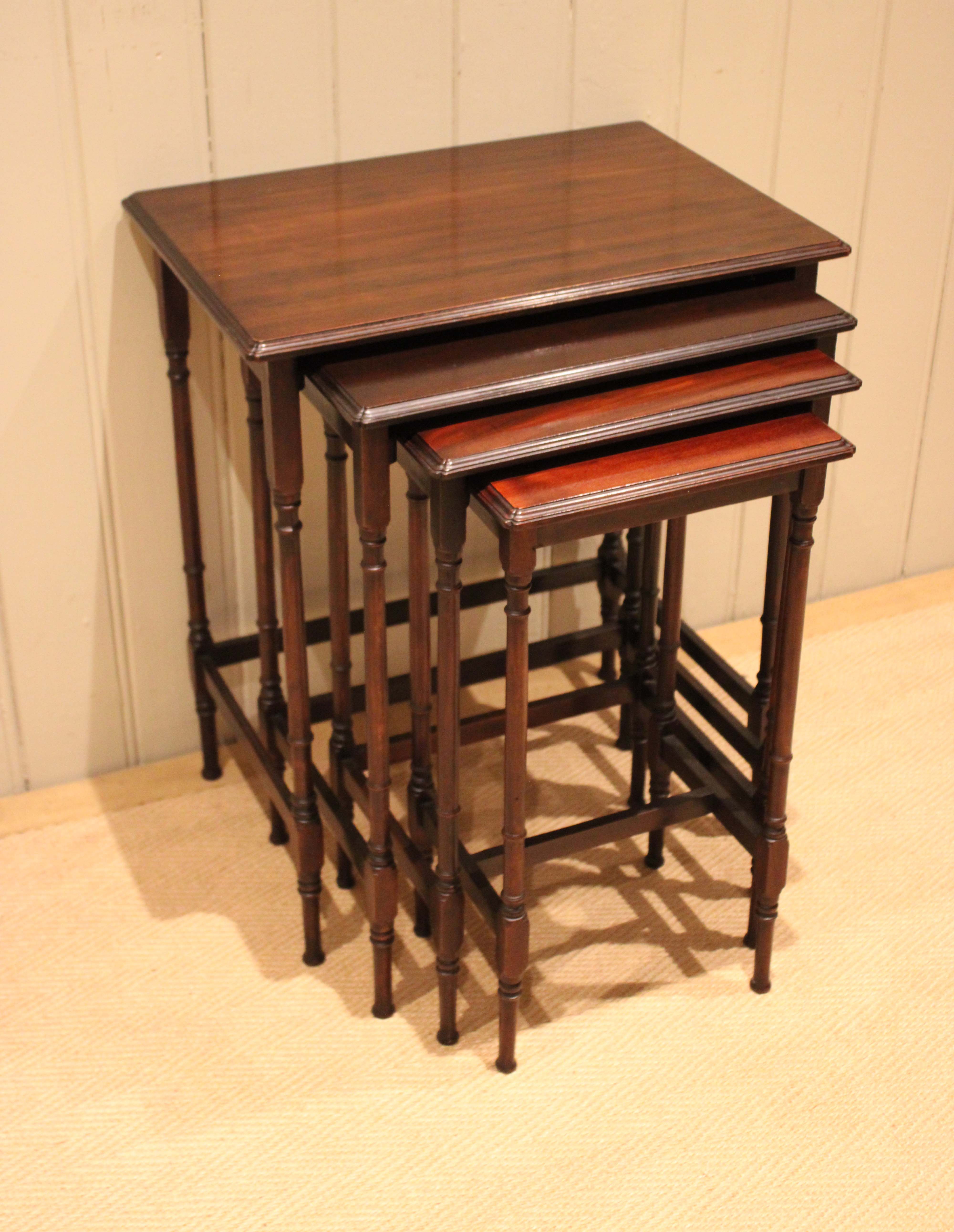 Mahogany Nest Of Four Tables