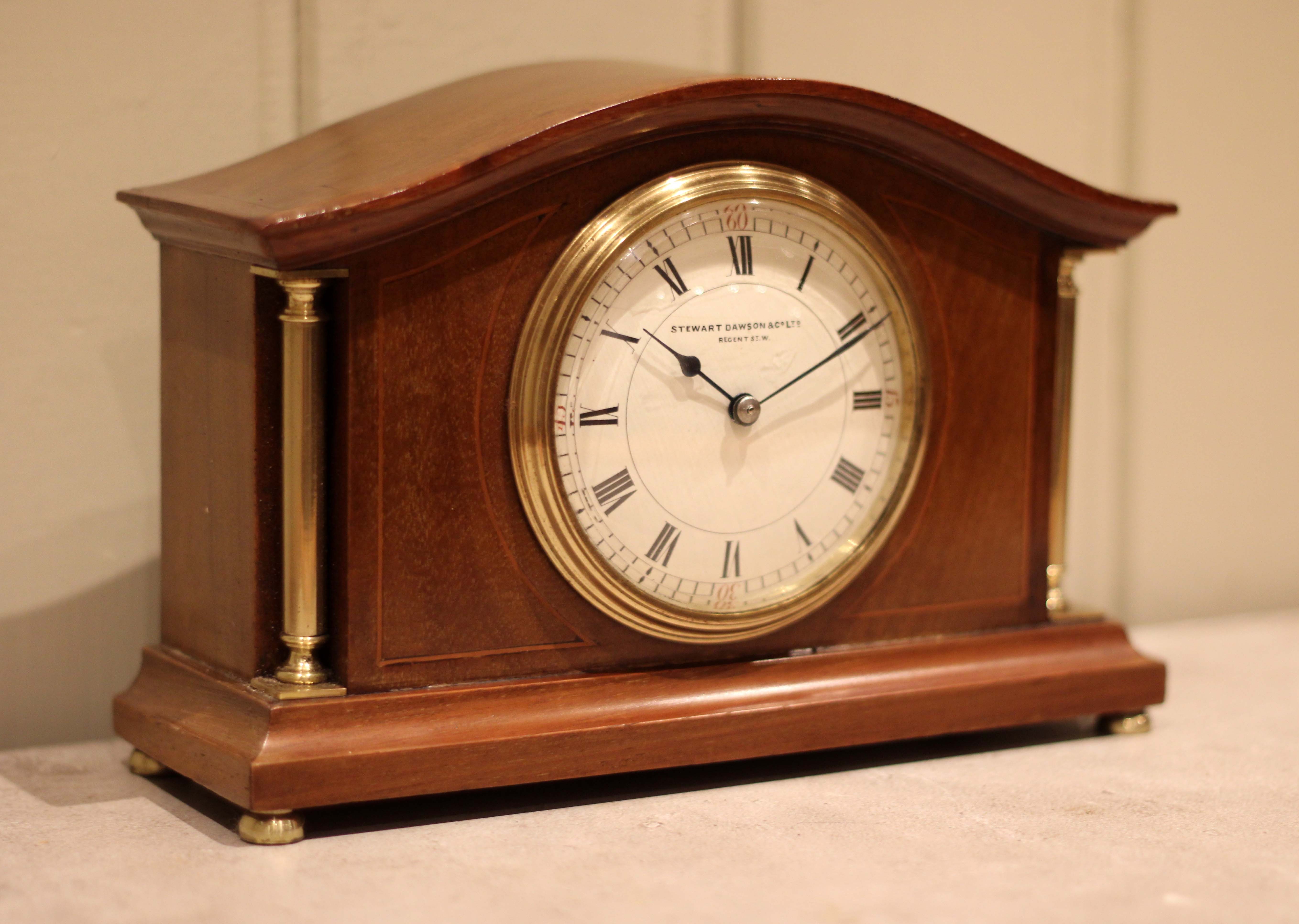 Early 20th Century Mahogany Timepiece Mantel Clock