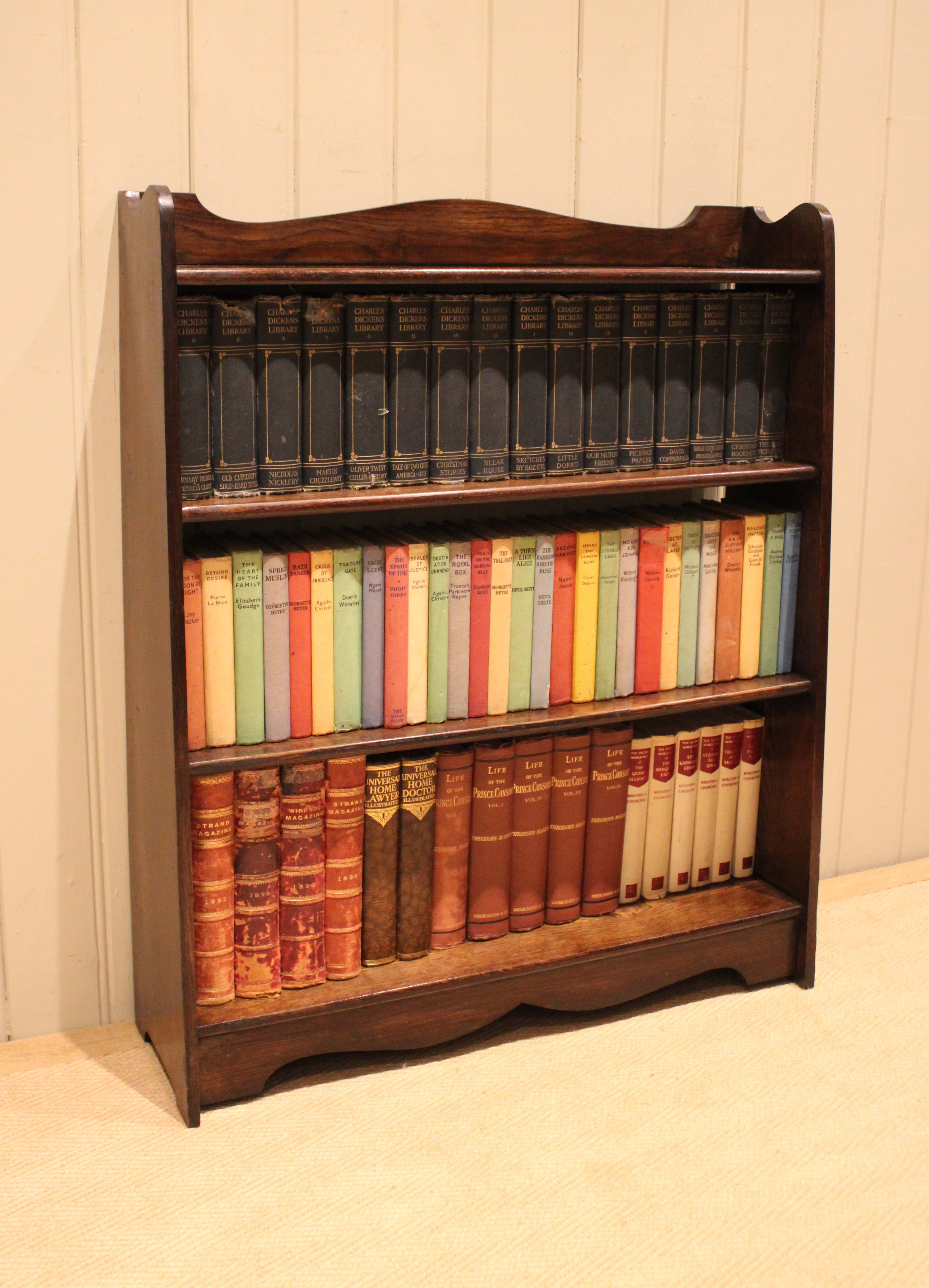 Oak Open Angled Bookcase