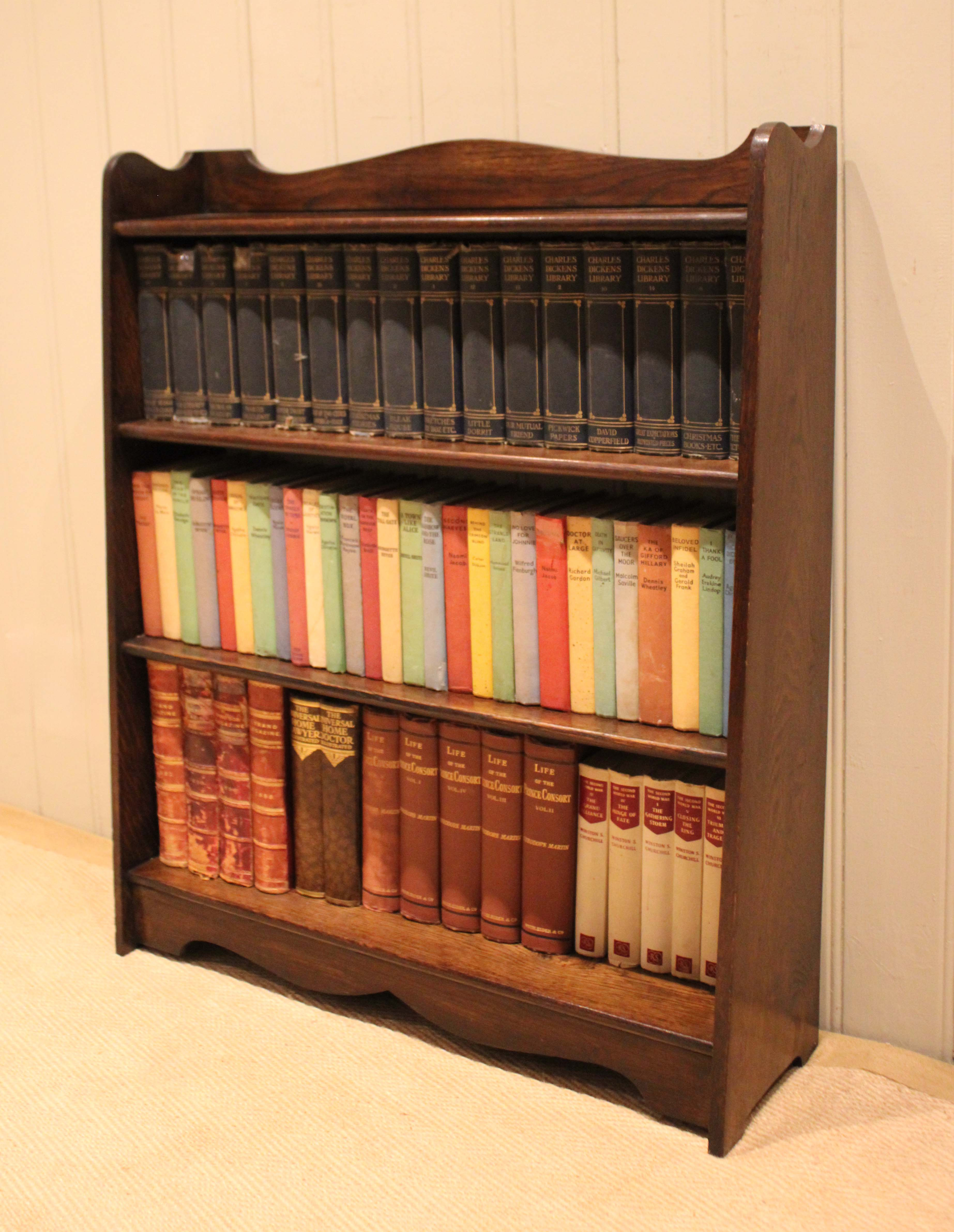 Oak Open Angled Bookcase