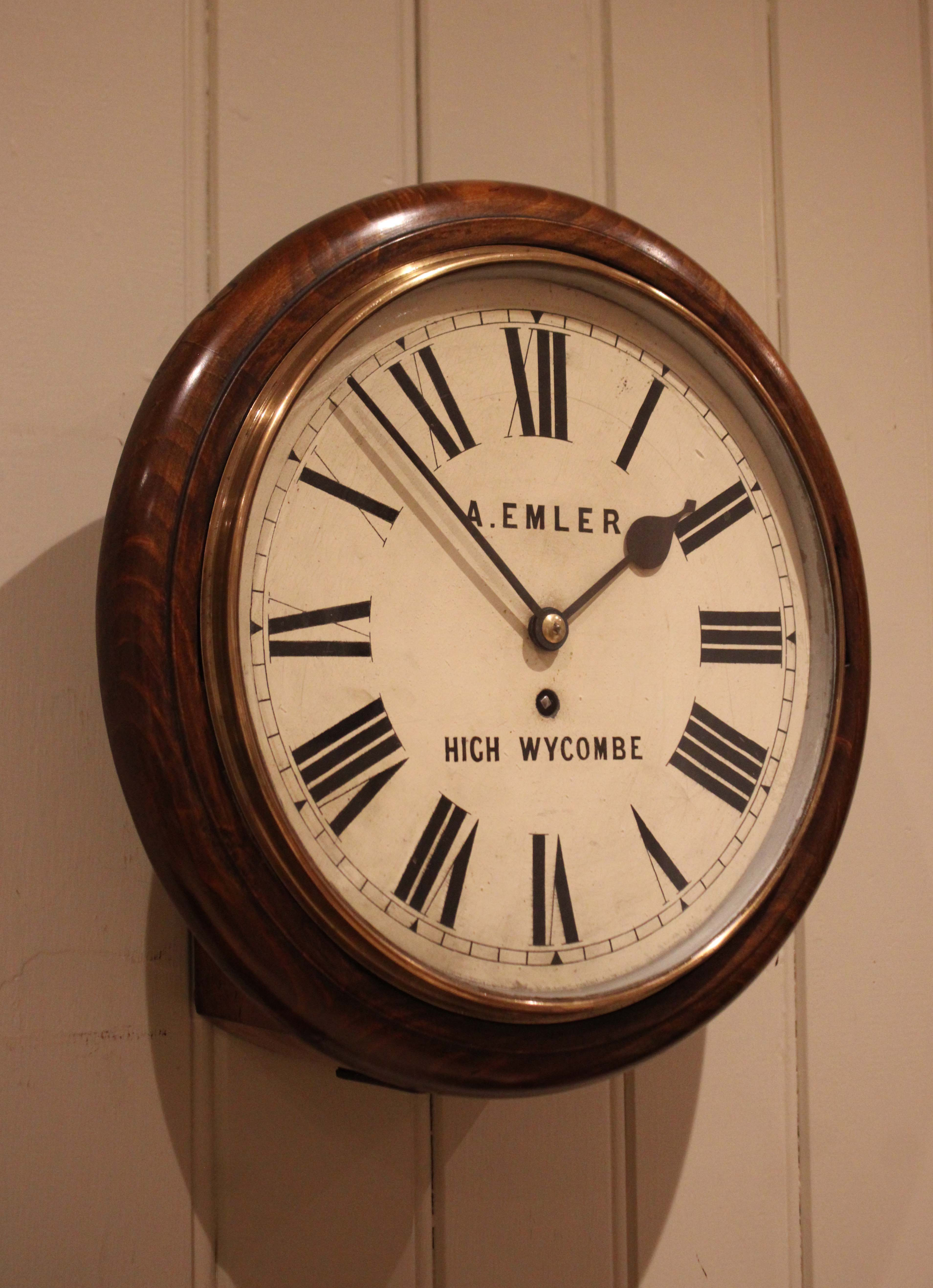 Beech Framed High Wycombe Fusee Dial Clock